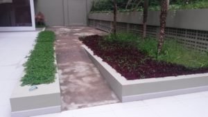 Jardim sem grama sintética