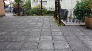 Terraço sem grama sintética