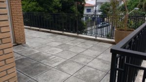 Terraço sem grama sintética
