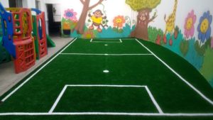 Mini Campo de Futebol com Grama sintética decorativa
