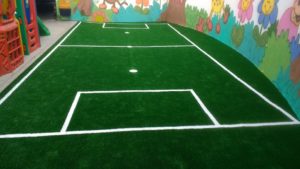 Mini Campo de Futebol com Grama sintética decorativa