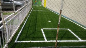 Mini Campo de Futebol com Grama sintética decorativa