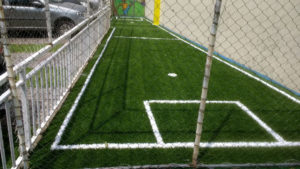 Mini Campo de Futebol com Grama sintética decorativa