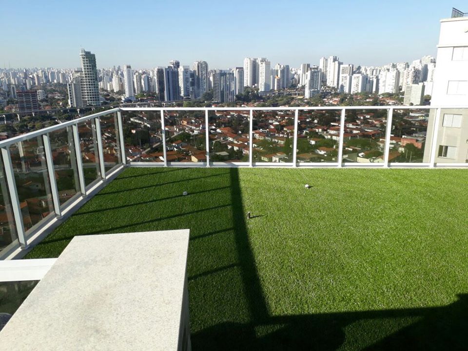 Terraço com Grama sintética para Alto Tráfego - Mundo Grama