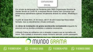 Comunicado Oficial Coronavírus