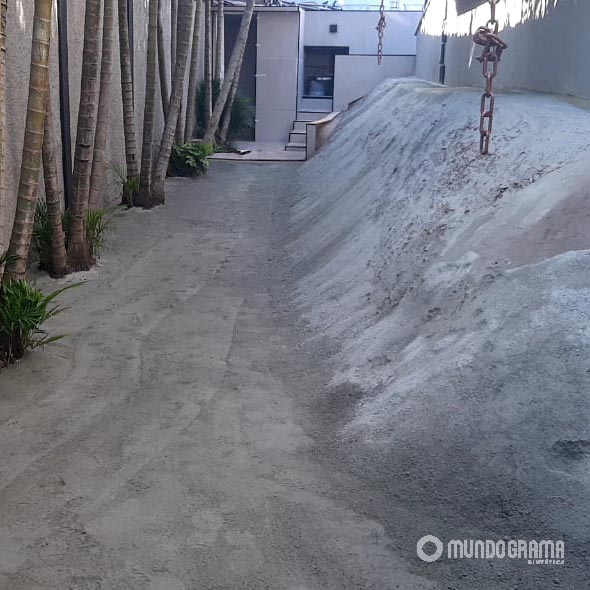 Contra piso em cima da terra