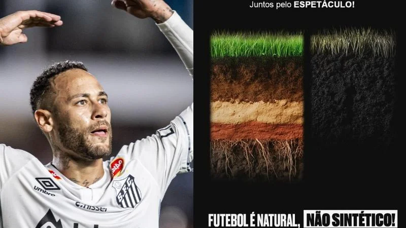 Jogador em disputa de bola sobre gramado de campo